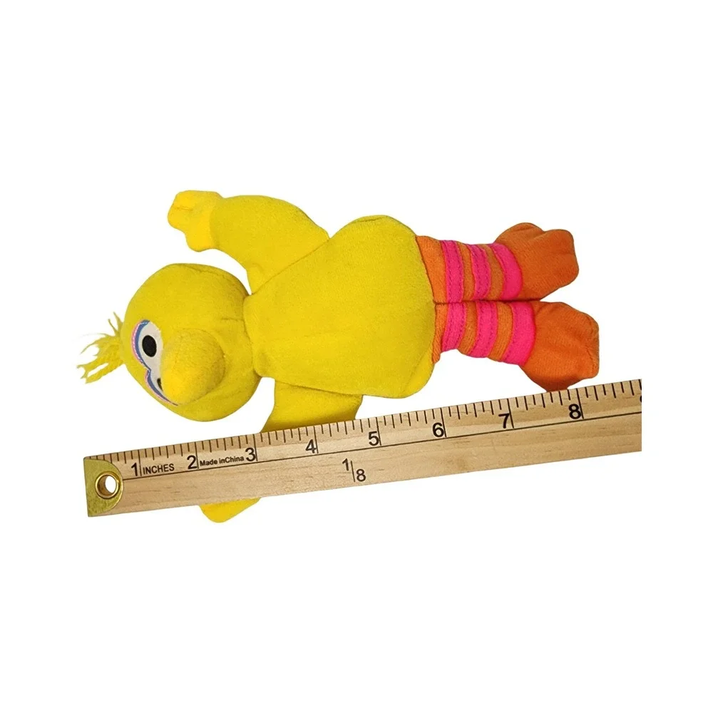 Sesame Street Big Bird Plush Stuffed Animal Yellow Striped Legs 8.5 Inch Vintage
